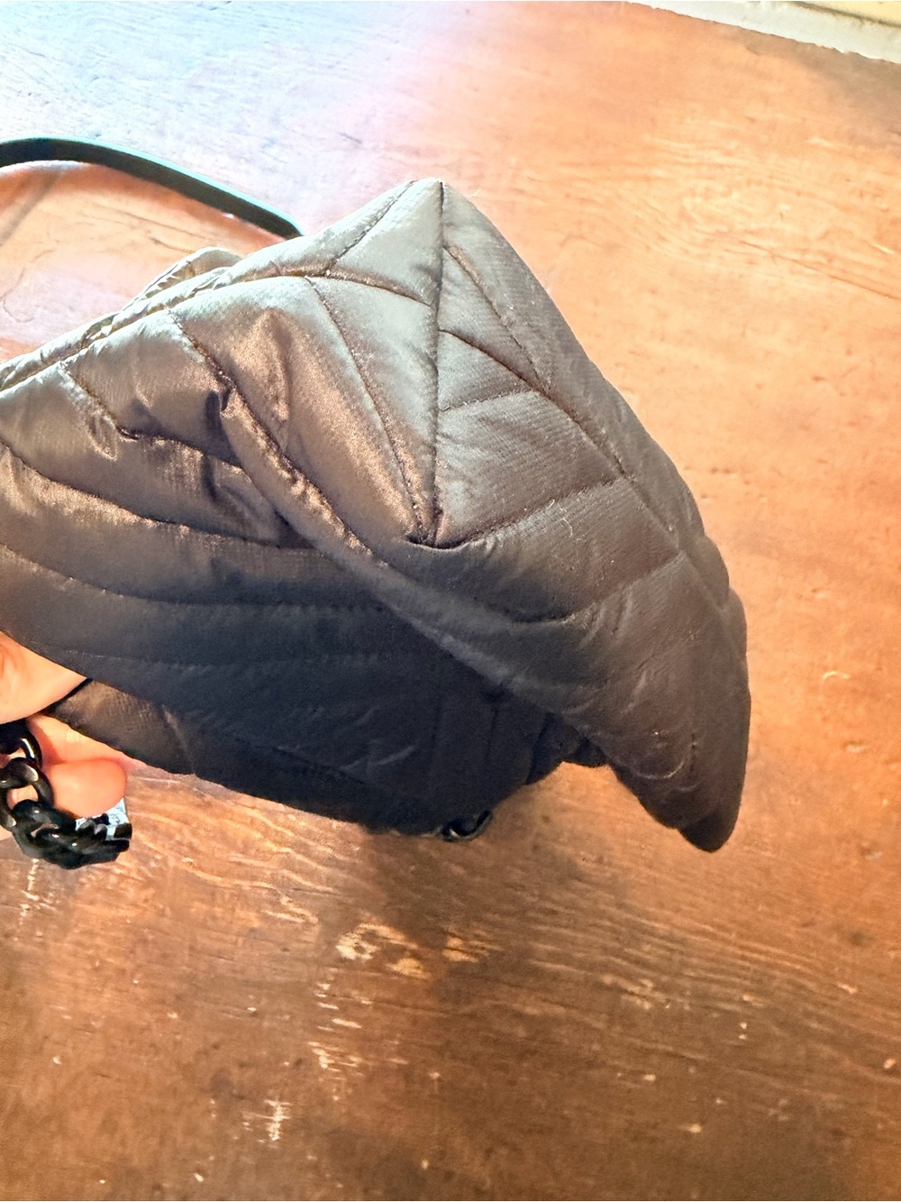 Rebecca Minkoff Black Quilted Chevron Flap Crossbody - Picture 14 of 16